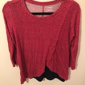 Pink & Navy Nursing Top